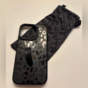 Loopy Case for iPhone 14 Pro Black Leopard